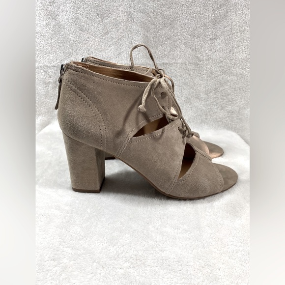 Franco Sarto - Tan Suede/Leather Heeled Sandals - 7M - Picture 1 of 12